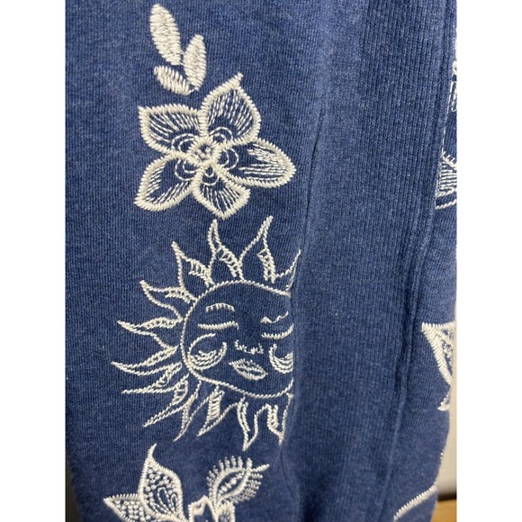 Johnny Was Hoodie & Jogger set Womens Blue Sun Floral Embroidery Full Zip XS - Picture 10 of 16